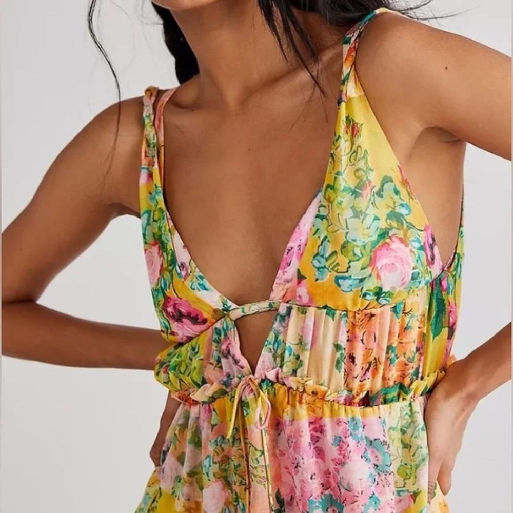 NWT For Love and Lemons Madison Floral Maxi Dress Size S